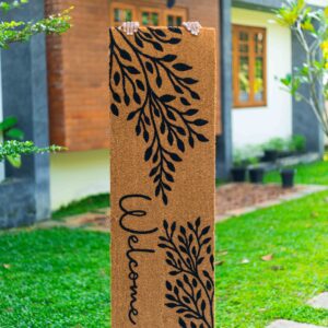 Tree Design Coir Welcome Mat 40x120 | Natural Entrance Mat