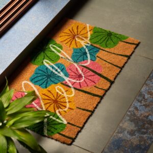 Flower printed mat