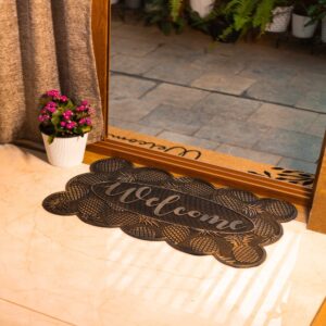 Pineapple Printed Welcome Rubber Mat 45x75 | Anti Slip Door Mat