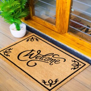 Large Welcome Coir Door Mat | Premium Natural Entrance Mat(50X90cm)
