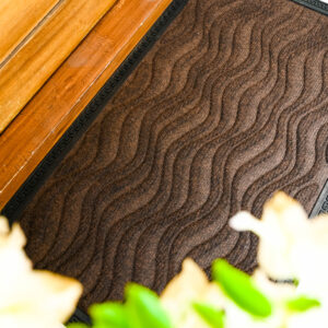 Brown Door Mat 40x60 cm Textured Polypropylene Mat