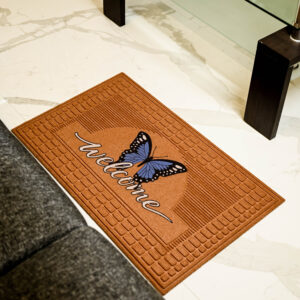 Welcome Door Mat 45x75 cm Butterfly Polypropylene Mat