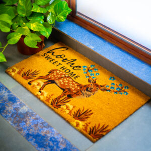 DeerBloom Welcome Mat for Home Entrance Coir 45x75 cm