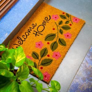 PetalBloom Entrance Coir Door Mat 45x75 cm