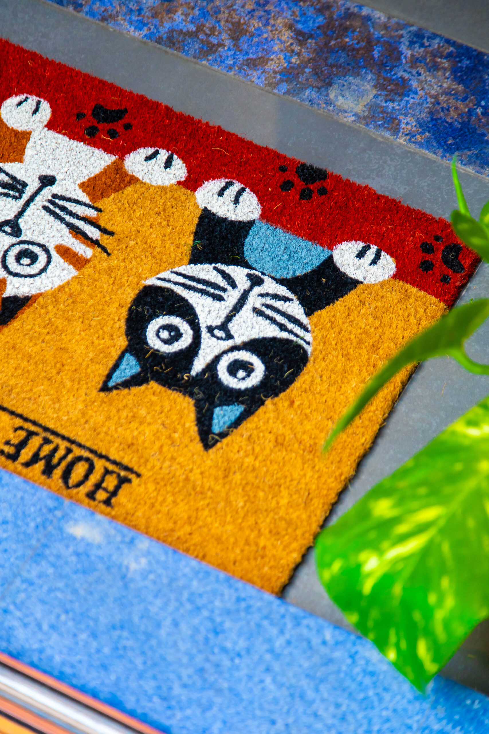 Home Sweet Cats Mat 45x75cm Coir Door Mat Durable - Image 3