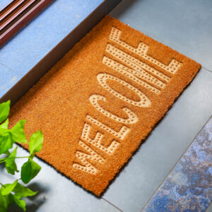 PureWelcome Coir Door Mat 45x75cm Natural Entry Decor!!