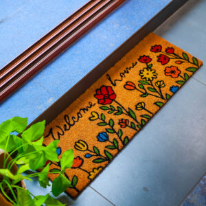 Blooming Garden Welcome Coir Runner Mat (40×120 cm)