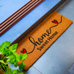 HeartLine Home Sweet Home Coir Runner Mat 25x75cm Decor